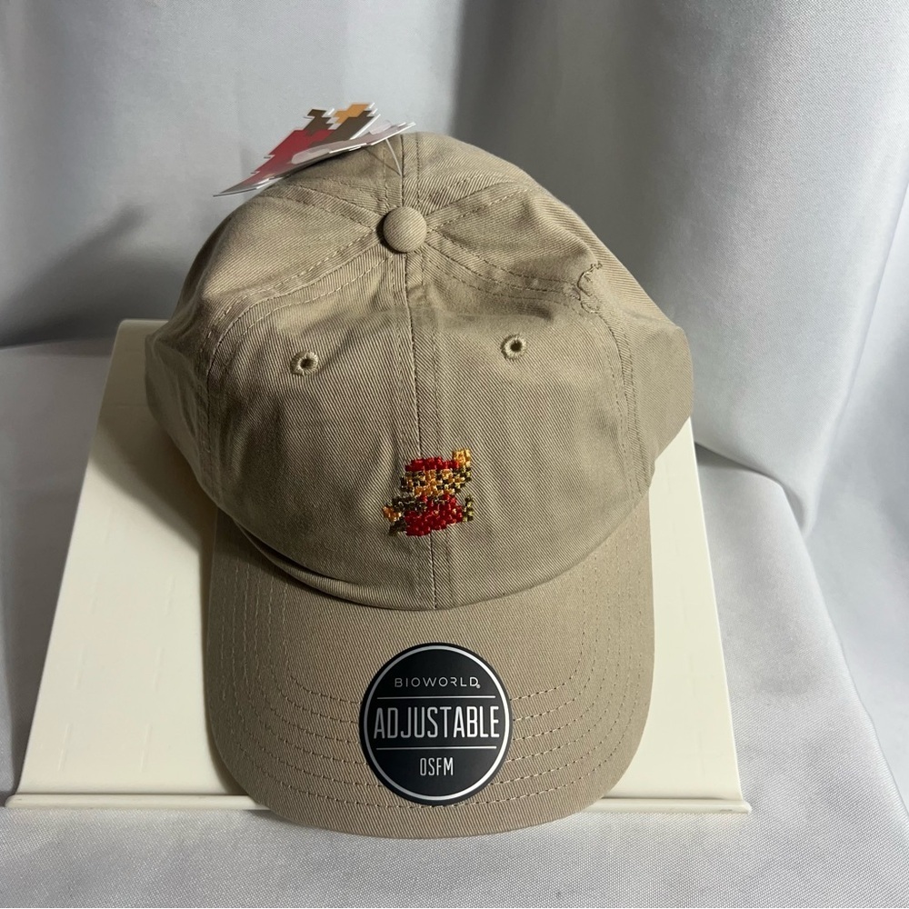 Super Mario Bros Adjustable Baseball Cap NWT 14Y and Up Khaki
